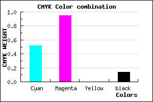 #6A0BDC color CMYK mixer