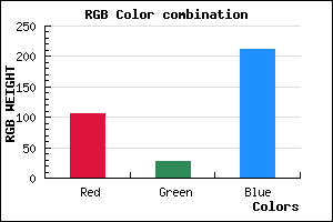 rgb background color #6A1CD4 mixer