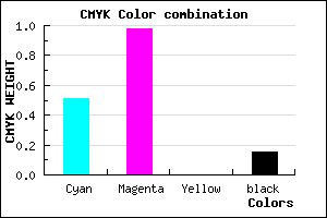 #6A04D9 color CMYK mixer