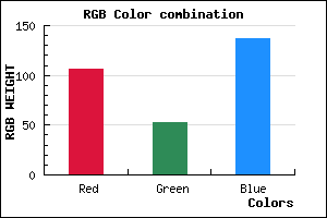 rgb background color #6A3589 mixer