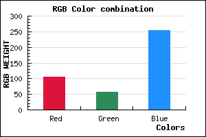 rgb background color #6A3AFD mixer