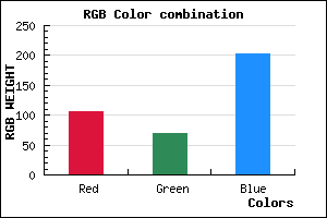 rgb background color #6A45CB mixer