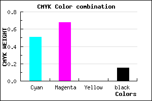 #6A45D9 color CMYK mixer