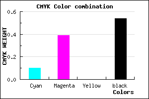 #6A4876 color CMYK mixer