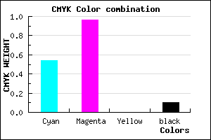 #6A09E5 color CMYK mixer