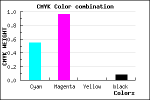 #6A09EB color CMYK mixer