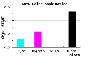 #6A5D79 color CMYK mixer