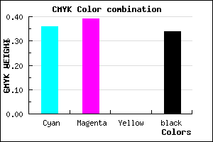 #6B66A8 color CMYK mixer