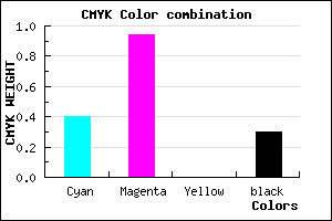 #6B0BB2 color CMYK mixer