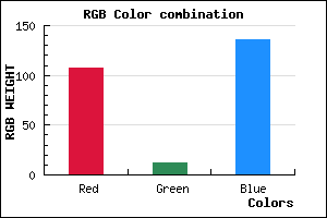 rgb background color #6B0C88 mixer