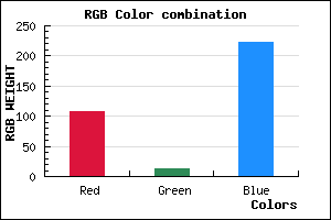 rgb background color #6B0CDE mixer