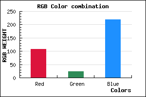 rgb background color #6B17DB mixer