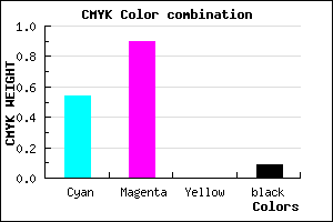 #6B17E9 color CMYK mixer