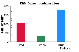 rgb background color #6B1EB4 mixer