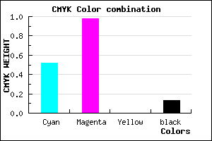 #6B04DE color CMYK mixer