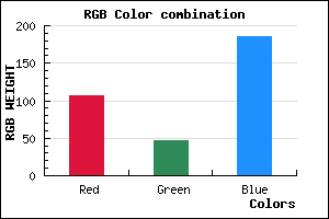 rgb background color #6B2FBA mixer