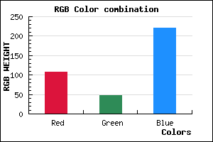 rgb background color #6B30DC mixer