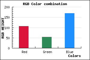 rgb background color #6B36AA mixer