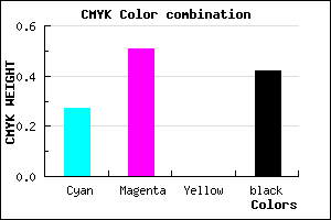 #6B4893 color CMYK mixer