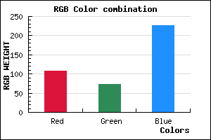rgb background color #6B49E3 mixer