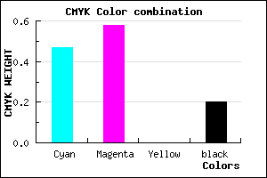 #6B55CB color CMYK mixer