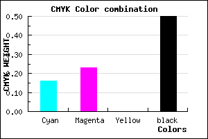 #6B6280 color CMYK mixer