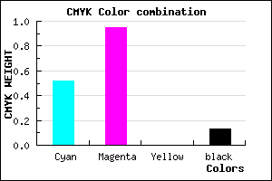 #6C0BDF color CMYK mixer