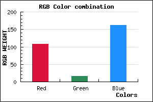 rgb background color #6C10A2 mixer
