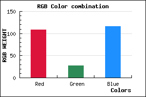 rgb background color #6C1B74 mixer
