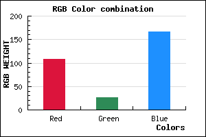 rgb background color #6C1BA7 mixer