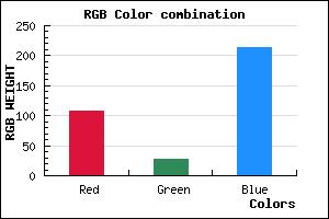 rgb background color #6C1BD5 mixer