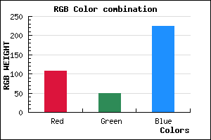 rgb background color #6C32E0 mixer