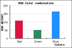 rgb background color #6C33A4 mixer