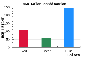 rgb background color #6C39F0 mixer