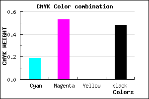 #6C3E85 color CMYK mixer