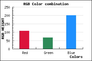 rgb background color #6C43C9 mixer