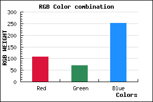 rgb background color #6C45FC mixer