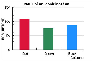 rgb background color #6C4C56 mixer
