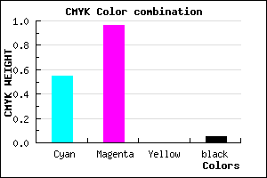 #6C09F1 color CMYK mixer