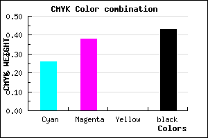 #6C5A92 color CMYK mixer