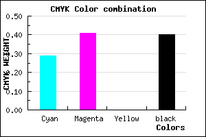 #6C5A98 color CMYK mixer