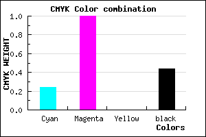 #6D0090 color CMYK mixer