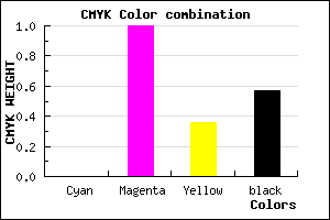 #6D0046 color CMYK mixer