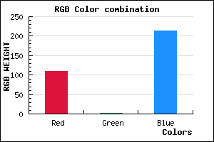 rgb background color #6D01D5 mixer