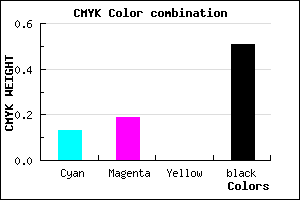 #6D667E color CMYK mixer