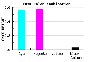 #6D69F7 color CMYK mixer