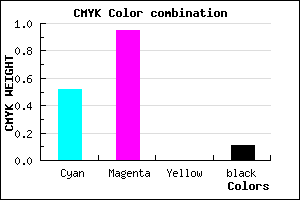 #6D0CE2 color CMYK mixer