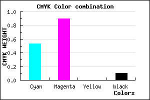 #6D18E6 color CMYK mixer