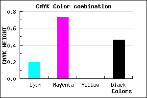 #6D2589 color CMYK mixer