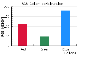 rgb background color #6D2FB3 mixer